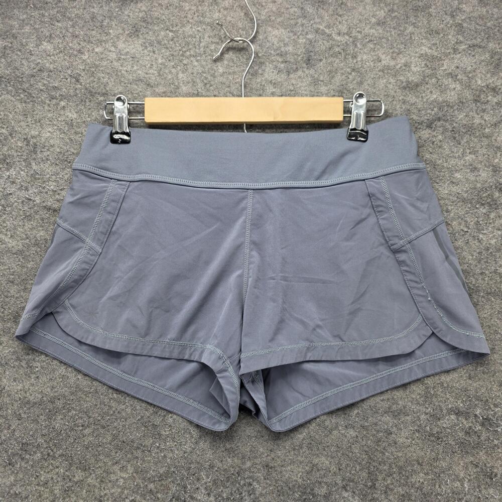 Athleta Shorts Womens S Gray 2.5 In Lined Running Athletic Pockets Elastic Waist